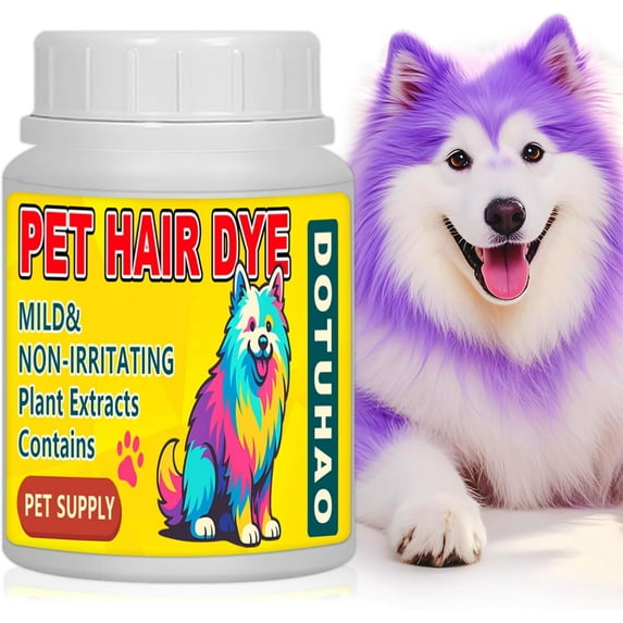 Dog Hair Dye, Hot Pink Color Pet Hair Dye, Pet Safe Dye, Dog Hair Coloring Agent, Fashionable DIY Pet Grooming Easy to Use Pet Hair Dye Permanent for Pet Grooming (Hot Pink,3.5 fl oz / 100 ml)