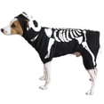 thumbnail image 1 of Dog Halloween Costume Glow Bones Skeleton Spooky Glowing Outfit Hat Choose Size (Medium), 1 of 2