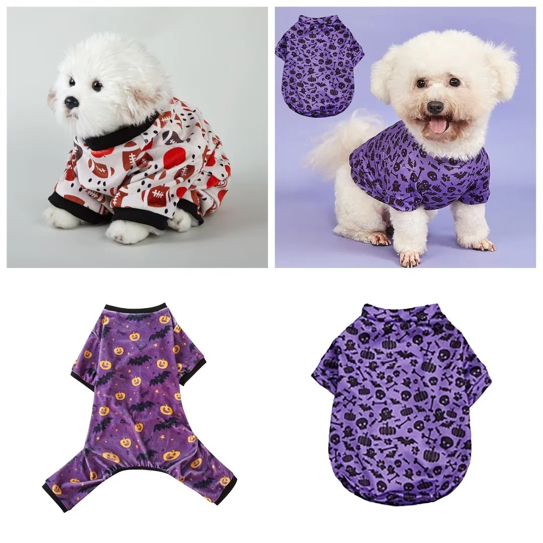 Dog Halloween Costume Halloween New Pet Clothes Cartoon Print Small