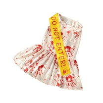 Dog Halloween Costume, Pet Dress Puppy Outfits Printed with Fake Blood, Dog Costumes for Small Dogs