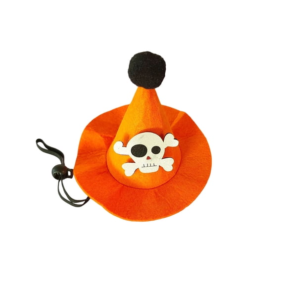 Dog Halloween Costume,Print Halloween Hat Funny Pet Headgear Adjustable Headdress Cute Witch Hat for Dog Cat Pet Party Accessories Costume D
