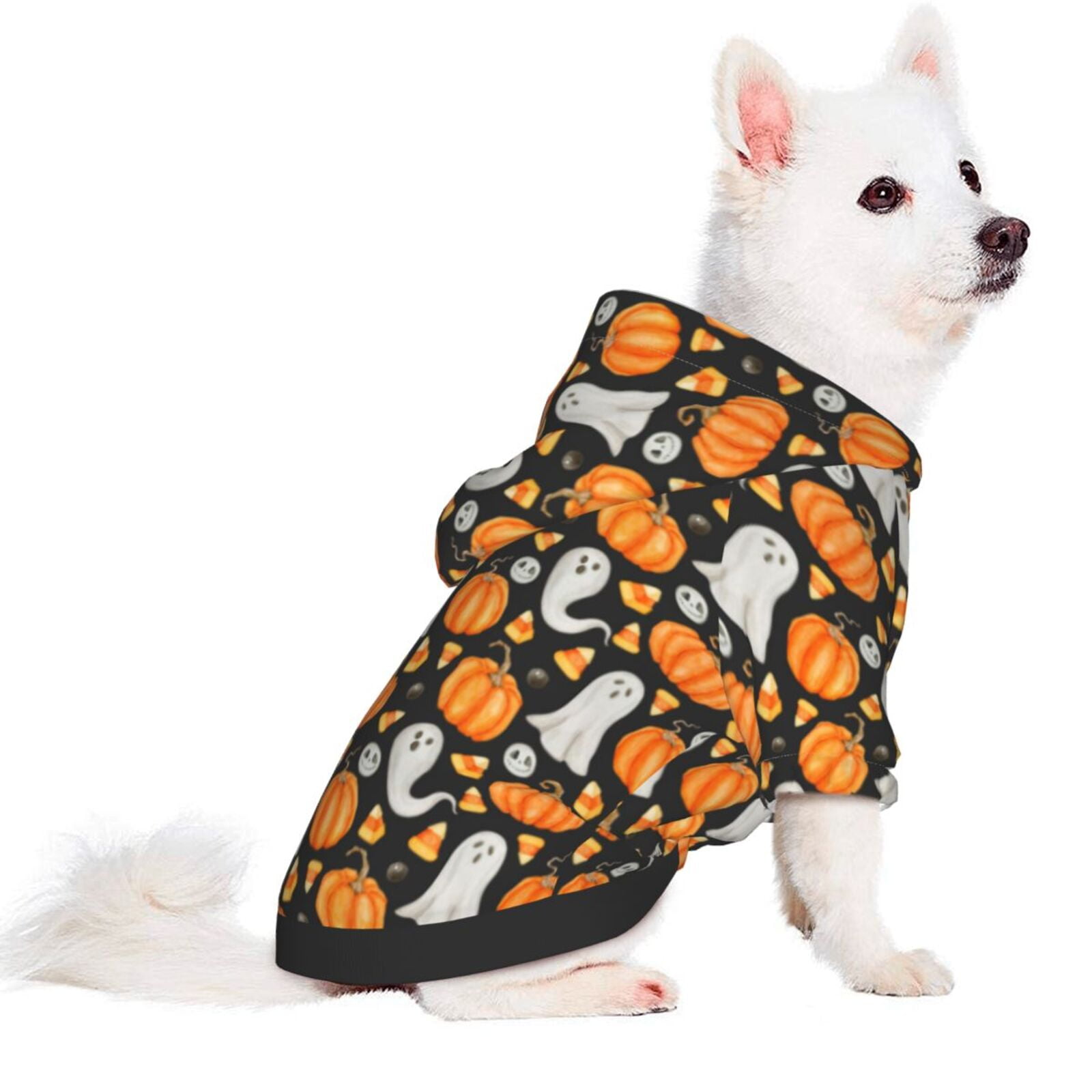 Dog Halloween Costume, cute ghost halloween Warm Dog Cat Clothes Puppy