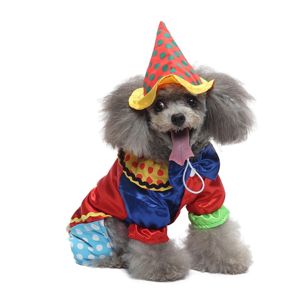 Dog Halloween Costume with Hat, Clown - Walmart.com