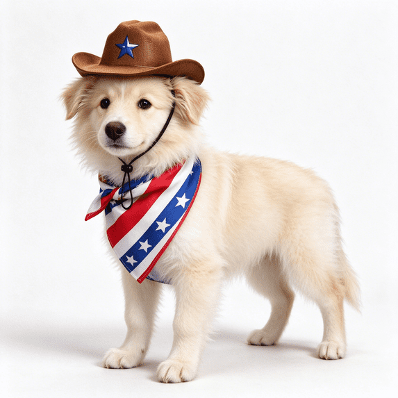 Dog Halloween Costumes, Dog Cowboy Costume Halloween Dog Cowboy Hat Halloween Dog Bandana Scarf Funny Dog for Small Medium Large Dogs Pets