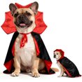 thumbnail image 1 of Dog Halloween Costumes Vampire Cloak, Wizard Outfit, Witch Cosplay Apparel Cape - Funny Party Dress Up Halloween Pet Costumes for Medium Dogs, 1 of 5