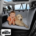 thumbnail image 1 of Dog Hammock for Car with Hard Bottom，60* 30 * 21“ Dog Car Seat Cover for Back Seat Waterproof for Cars/SUV, Gray, 1 of 7