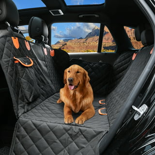 Hanjo Pets Car Dog Cover with Zipper- Car Hammock for Dogs Waterproof - Dog  Car Seat Cover for Back seat with Mesh Window Big Pocket for Car/SUV