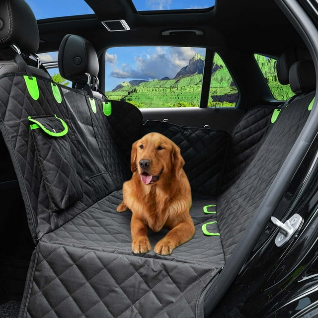 Dog Hammock for Car with Mesh Window, 600D Oxford Waterproof Nonslip