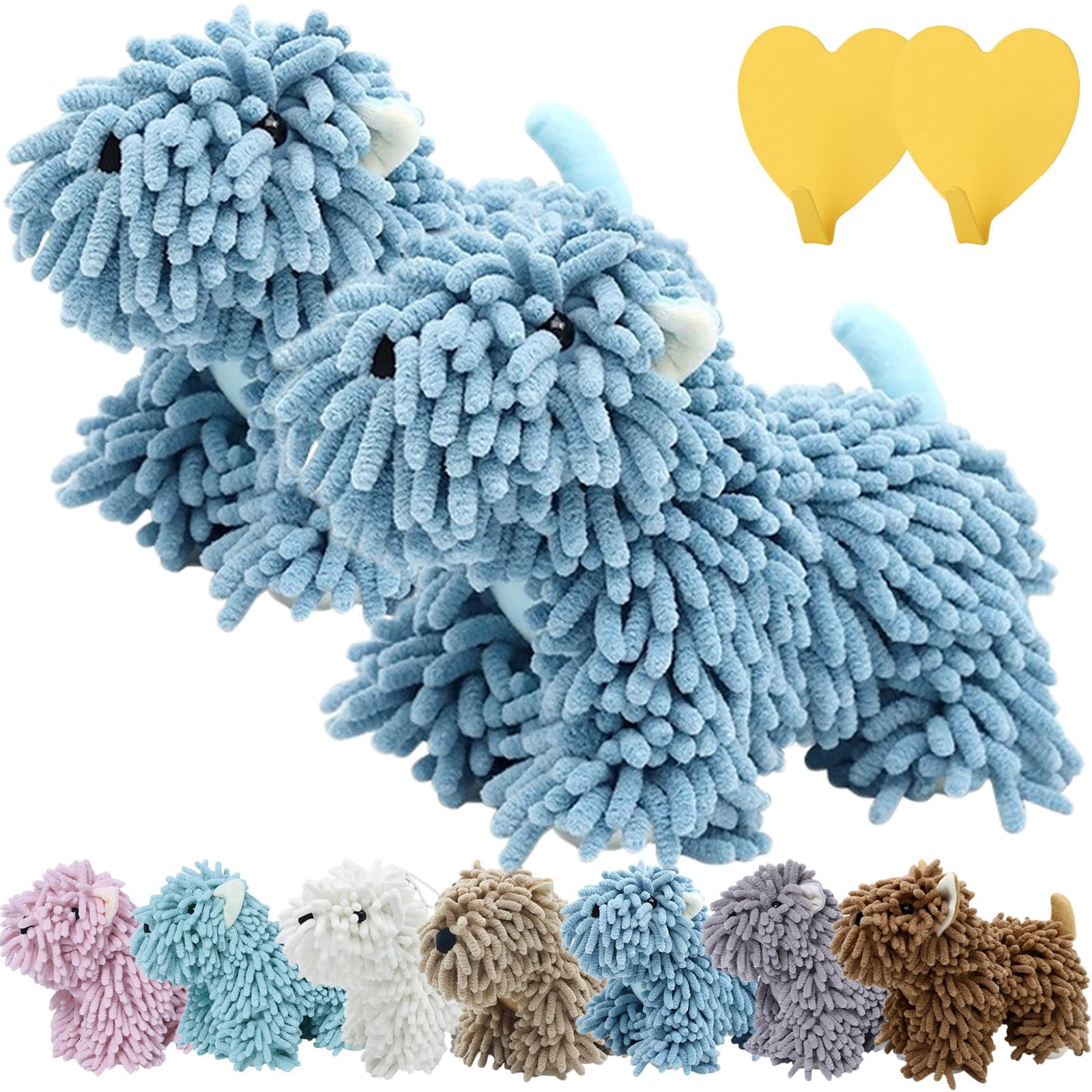 Dog Hand Drying Towel – Soft Absorbent Chenille Hanging or Stand Design for Bathroom Kitchen Use, Cute Animal Style Decorative Towel for Daily Home Use