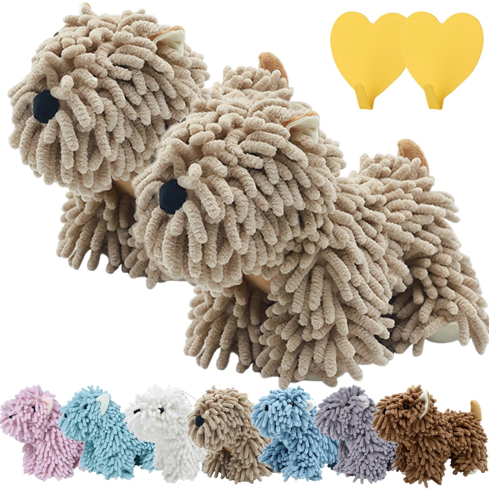Dog Hand Drying Towel – Soft Absorbent Chenille Hanging or Stand Design for Bathroom Kitchen Use, Cute Animal Style Decorative Towel for Daily Home Use