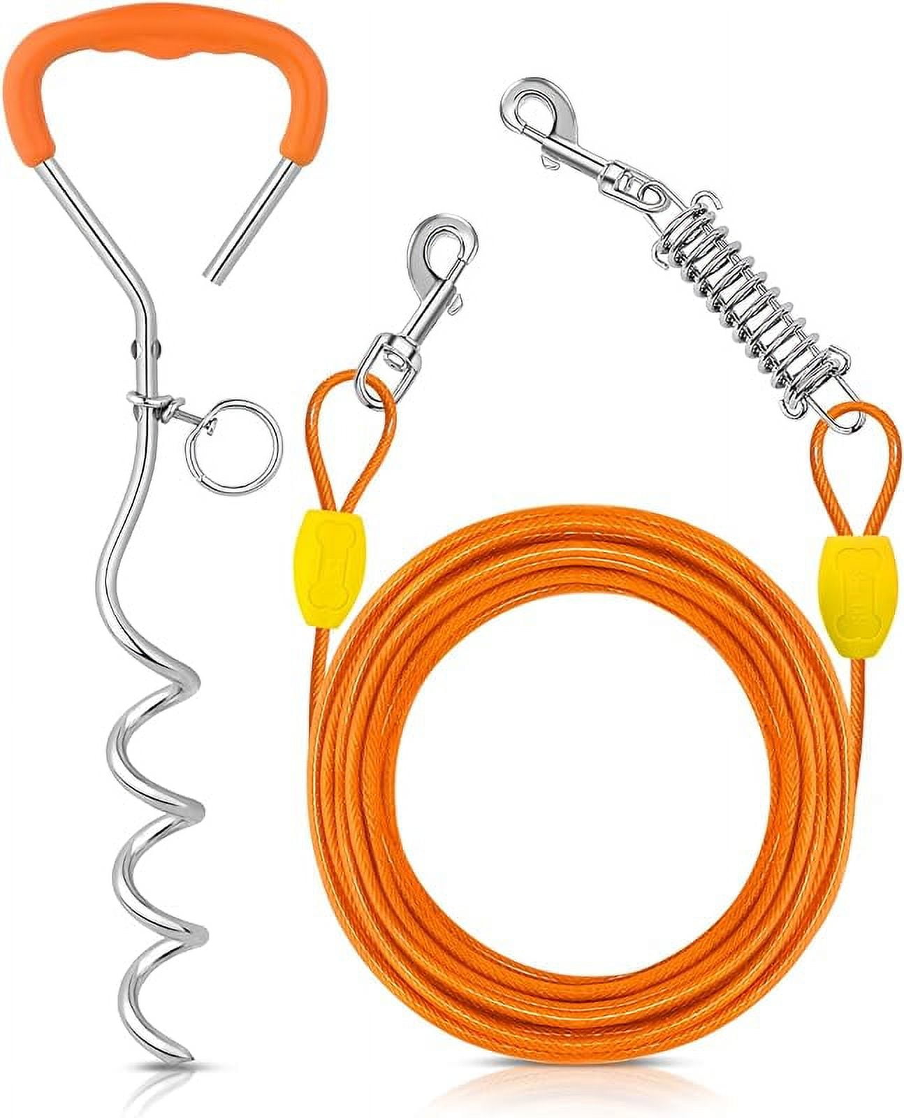 Dog Hand Holding Rope And Stakes 30 Feet about 9 2 M Heavy Duty Cable dog-hand-holding-rope-and-stakes-30-feet-about-9-2-m-heavy-duty-cable