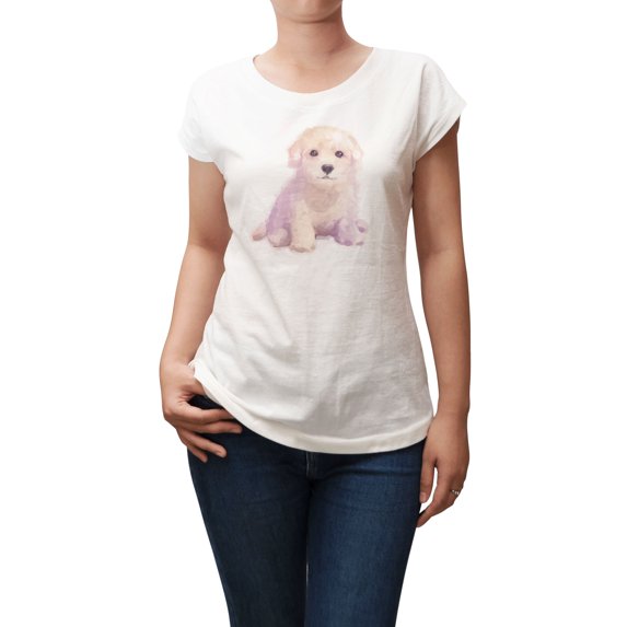Dog Hand Painted Watercolor-3 Printed 100% Cotton T-shirt Plus Size WTS_02 2XL