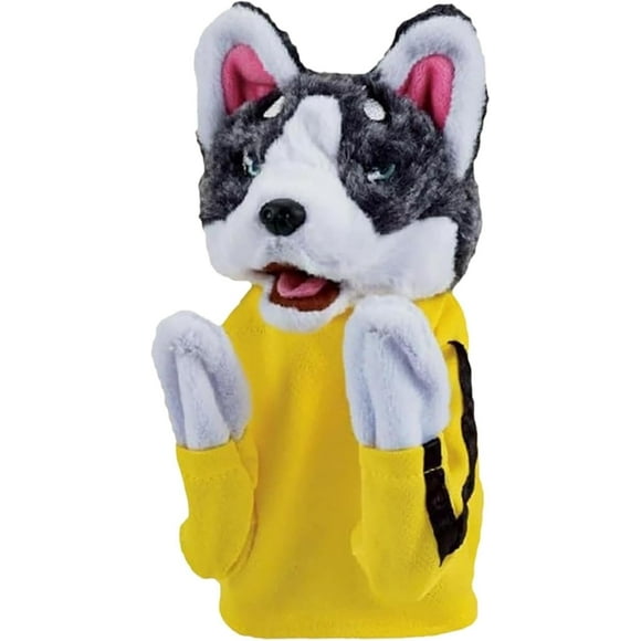 Dog Hand Puppet Kung Fu Husky Soft Soundable Boxing Hand Interactive Puppet Toddler Washable Plush Battle Boxing Husky Toys