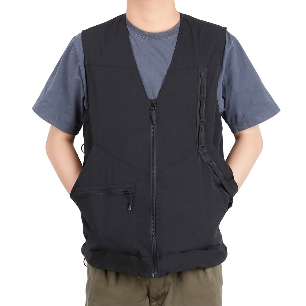 PartyKindom Training Vest Black Polyester Mesh for Adult Dog Handlers with Large Pockets