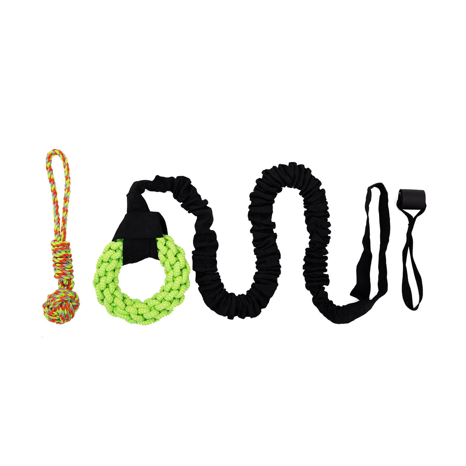 Dog Hanging Bungee Tug Toy Interactive Tree Hanging Tether Tug-of-War Toy with Chew Toys Indoor Self Play Spring Rope for Large And Medium Dogs