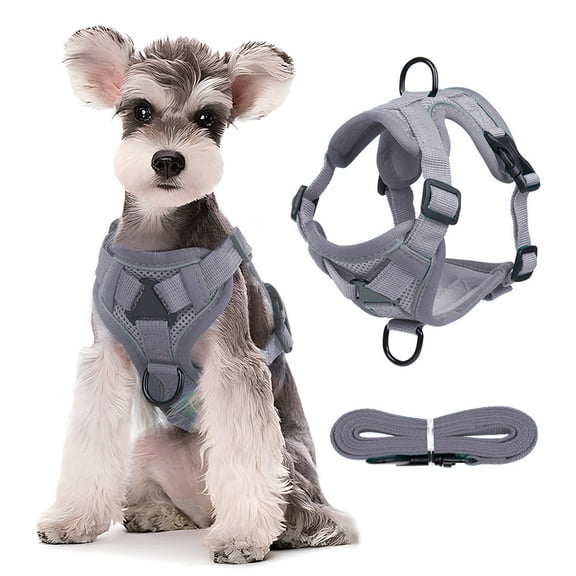 Dog Harness,Anti-Escape Adjustable Soft Mesh Pet Leash and Chest Harness Set,Reflective Soft Breathable Mesh Vest for Dog,Suitable for Dog Walking and Training