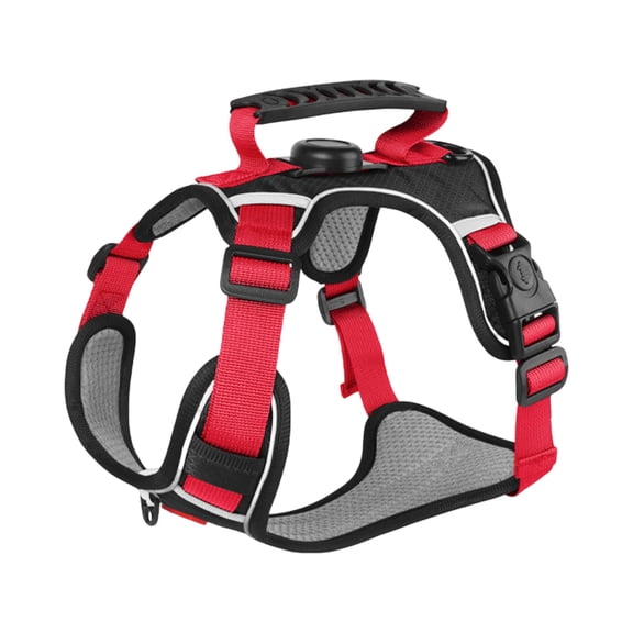 Dog Harness Can Integrated Locator Holder, Secure Tracking Device Pocket, Reflective Walking Gear Enhances Pet Safety