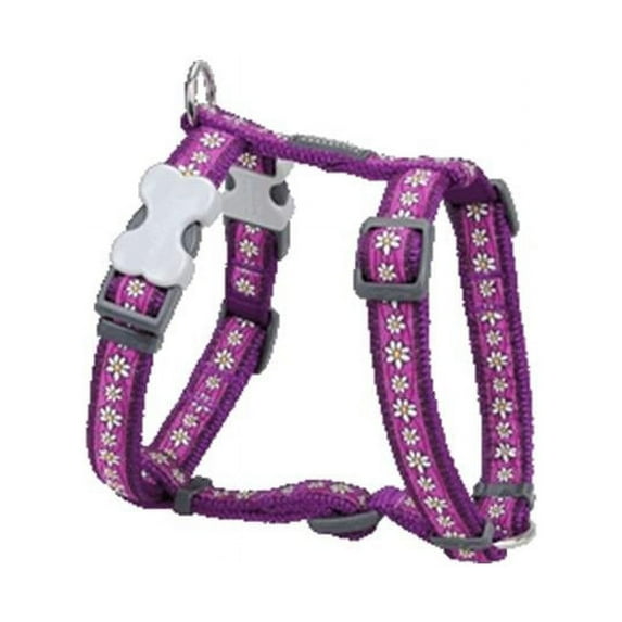 Dog Harness Design Daisy Chain Purple, Small