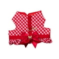 thumbnail image 1 of Dog Harness, Doggy Parton Gingham Dog Harness with Bow, Red, XS, 1 of 8
