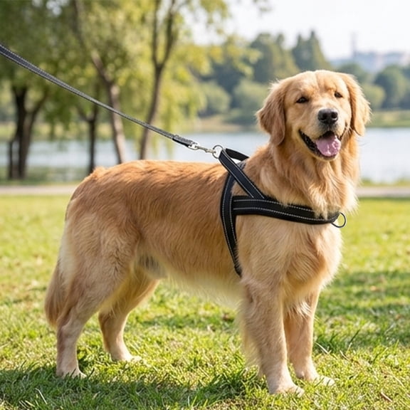 Dog Harness for Dogs, Breathable Mesh Dog Vest Harness Stop Pulling Leash, Escape Proof Small Medium Weighted Dog Harness with Adjustable Chest Strap Black