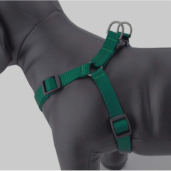 Dog Harness Easy to Use 2 Step Secure Safe Comfortable Firm No Struggle Control (Dark Green,Medium 15 to 25 Inch Chest)
