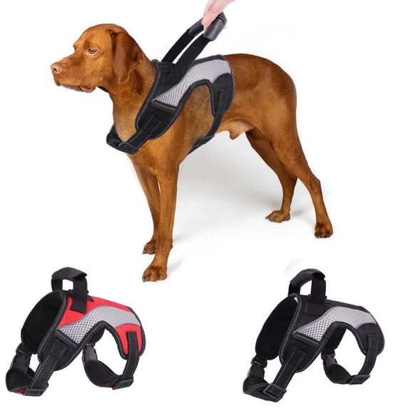 Dog Harness Escape Proof No Pull Vest Harness, Adjustable Soft Padded Pet Harness with Handle for Small to Large Dogs