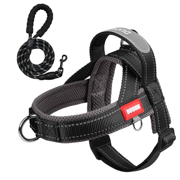 Dog Harness, Escape Proof No Pull Soft Padded Lightweight Vest for Medium Sized Dogs, Reflective No Choke Harness with Front Clip, Adjustable Step in Breathable Mesh