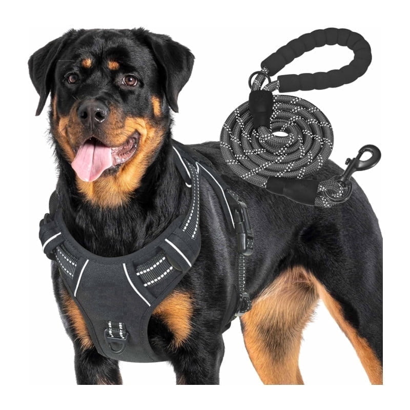 Dog Harness for Large Dogs, With Choke Dog Harness Vest with Easy Control Handle, Reflective Soft Padded Service Vest, Adjustable Easy on Pet Harness for Running Walking