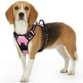 thumbnail image 1 of Dog Harness for Large Dogs, No Pull Service Vest with Reflective Strips and Control Handle, Adjustable and Comfortable for Easy Walking, No Choke Pet Harness with 2 Metal Rings, Pink, L, 1 of 9
