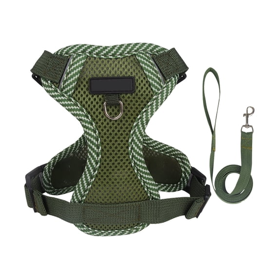 Dog Harness & Leash, Adjustable & Breathable, Small Cat Dog Vest, Bust 11.8" to 13.8"