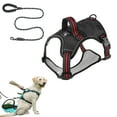 thumbnail image 1 of Dog Harness and Leash Combo with Dog Poop Leak Proof Bag Dispenser,No Pull Escape Proof Reflective Vest Harnesses with Lift Handle and Leash Clip,Adjustable for Small Medium Large Dogs(Black,L), 1 of 7