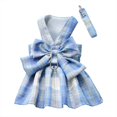 thumbnail interactive-video image 1 of Princess Cat Dog Dress Harness And Leash Set - Pink Pearl Bowtie Puppy Vest 1 of 6