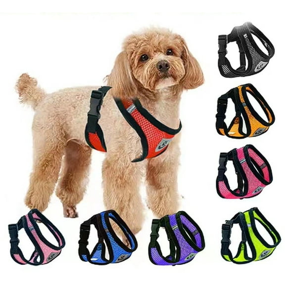 Dog Harness with Leash Set, No Escape Easy Walk Puppy Harnesses for Training Walking, Reflective Soft Dogs Vest for Medium Extra-Small Large Sized Dog