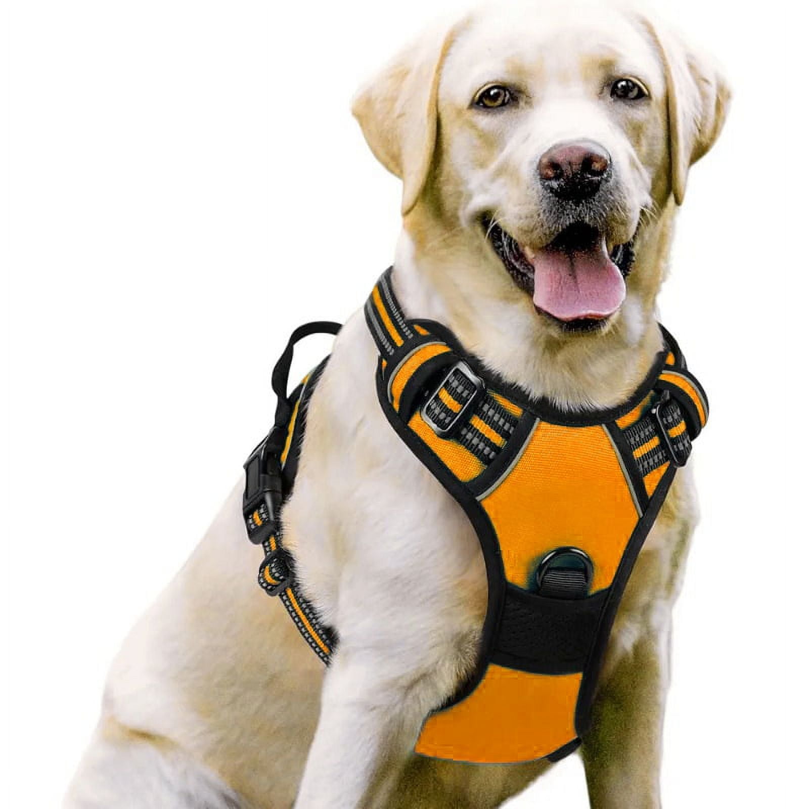 ADVENTUREMORE No-Pull Dog Harness - Small Size With QR Code Tag, Front Clip & Handle For Training (Black)