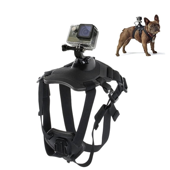 Dog Harness Mount for Camera, Adjustable Medium Large Dogs Harness Vest with Pet Chest and Back Fixation Mouting Base Compatible with GoPro Hero, Compatible with DJI Osmo Action, Compatible with AKAS