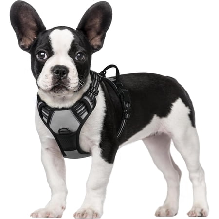 Dog Harness, No-Pull Pet Harness with 2 Leash Clips, Adjustable Soft Padded Dog Vest, Reflective No-Choke Pet Oxford Vest with Easy Control Handle for Large Dogs