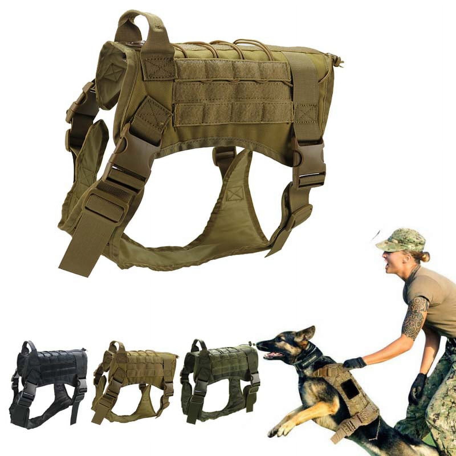 Auroth Tactical Dog Harness for Large Dogs No Pull Adjustable Pet Harness  Reflective K9 Working Training Easy Control Pet Vest Military Service Dog