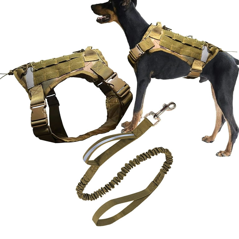 Dog Harness No Pull Pet Vest with Leash Adjustable Soft Padded Reflective No Choke Pet Vest with Easy Control Handle for Large Dogs Breeds Camo Vest Leash m Walmart