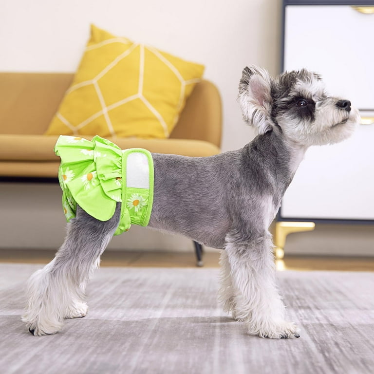 Dog Harness with Panniers Camping Dog Accessories Linen Accessories Summer Daisies Dog Female Washable Dog Highly Absorbent Puppy Comfortable Leak Proof Doggy For Heat Cycle Or Excitable Urination Wal...