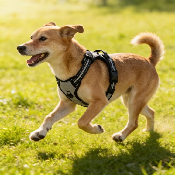 Dog Harness, Reflective Breathable Outerwear, Adjustable Vest with Control Handle, Safe Training Walking Gear for Medium Large Breed Outdoor Activity