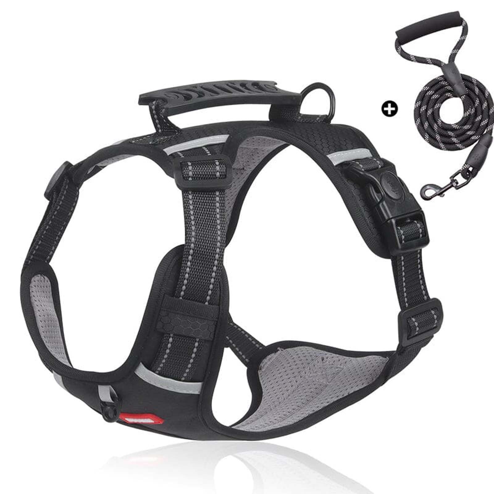Dog Harness Reflective Chest Strap Dog Harness, Adjustable Secure Fit Control Design Dog Harness, Breathable Padded Comfortable Wear Dog Harness, Outdoor Walking Safety Gear Dog Harness