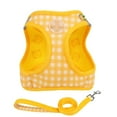 thumbnail image 1 of Dog Harness Set, No Pull Adjustable Reflective Pet Harness for Small Medium Dogs, Step in Vest Harness Dog Harness Outdoor Hiking Training for Small Medium Dogs, Cats Yellow L, 1 of 9