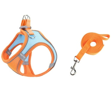 Dog Harness Soft Small Dog Harness And Leash Set Step in Air Mesh Puppy Harness Leash Easy To Walk Dog Harness Vest Adjustable Reflective No Pull Dog Harnesses for Small Dogs Cats Breathable Fabric A