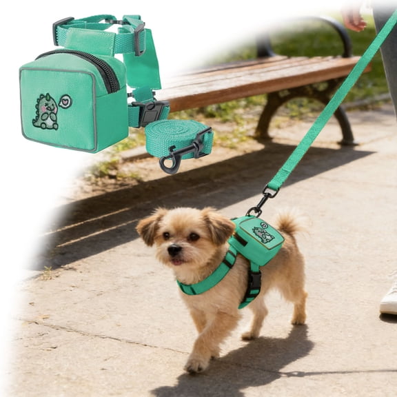Dog Harness With Pockets Cartoon Dog Harness With Leashes