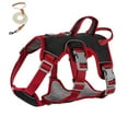 thumbnail image 1 of Dog Harness and Leash Combo,No Pull Escape Proof Reflective Vest Harnesses with Lift Handle and Leash Clip,Adjustable for Small Medium Dogs(Black,M), 1 of 7