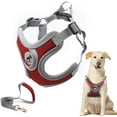 thumbnail image 1 of Dog Harness with Leash Set, Adjustable Step in Collars Harness with Breathable Padded Vest for Small Medium Large Dogs Training and Running(L, Red), 1 of 10