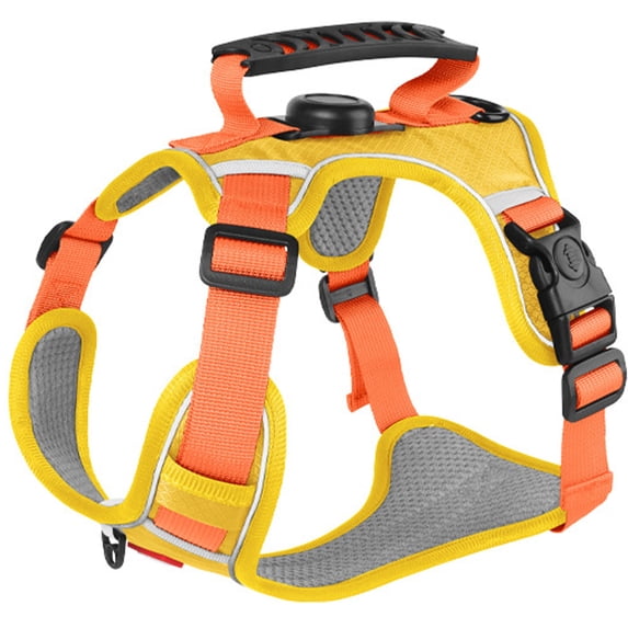 Dog Harness with Leash and GPS Pocket, Adjustable Chest Vest for Small and Medium Dogs, Hands Free Walking Harness, Durable Outdoor Pet Harness