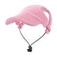 thumbnail image 1 of Dog Hat Corduroy Pet Cap Adjustable Baseball Hat For Small Dogs Cats Summer Sun Protection Pet Cute Puppy Accessory Breathable Cap S, 1 of 6