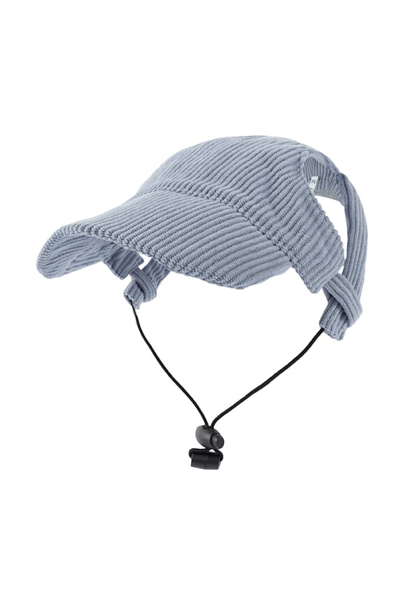 Adjustable Corduroy Baseball Hat for Small Dogs and Cats - Sun Protection Cap with Breathable Design, Perfect for Outdoor Activities and Pet Photoshoots,Blue