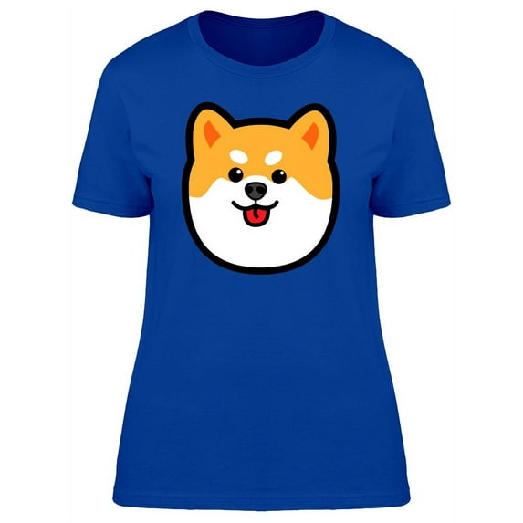 Dog Head Cute Shiba Inu T-Shirt Women -Image by Shutterstock, Female Small